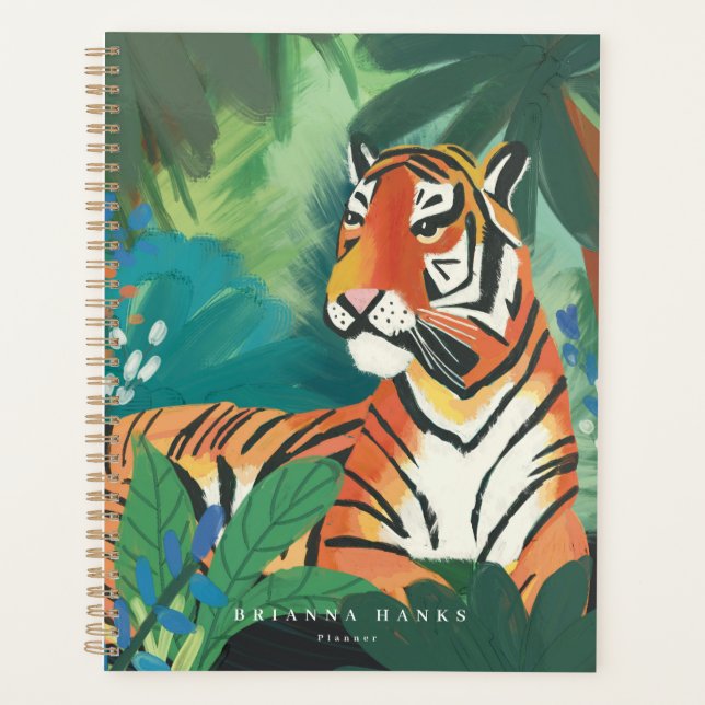 Personalised Name Jungle TIger Planner (Front)