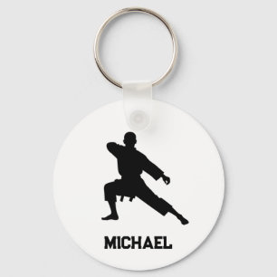 Personalised Name Karate / Taekwondo / judo Key Ring