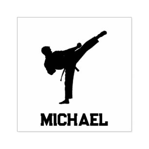 Personalised Name Karate / Taekwondo / judo     Rubber Stamp