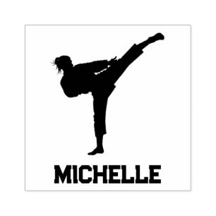 Personalised Name Karate / Taekwondo / judo Rubber Stamp