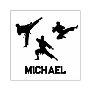 Personalised Name Karate / Taekwondo / judo Rubber Stamp