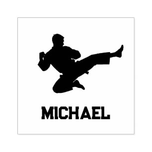 Personalised Name Karate / Taekwondo / judo     Rubber Stamp