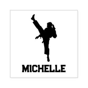 Personalised Name Karate / Taekwondo / judo Rubber Stamp