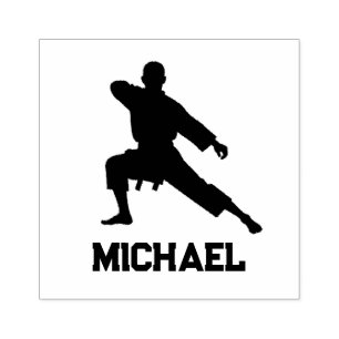 Personalised Name Karate / Taekwondo / judo Rubber Stamp