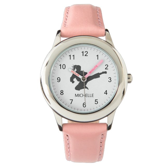Personalised Name Karate / Taekwondo / judo Watch (Front)