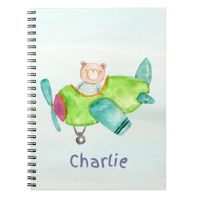Personalised Name Kids Spiral Photo Notebook (Front)