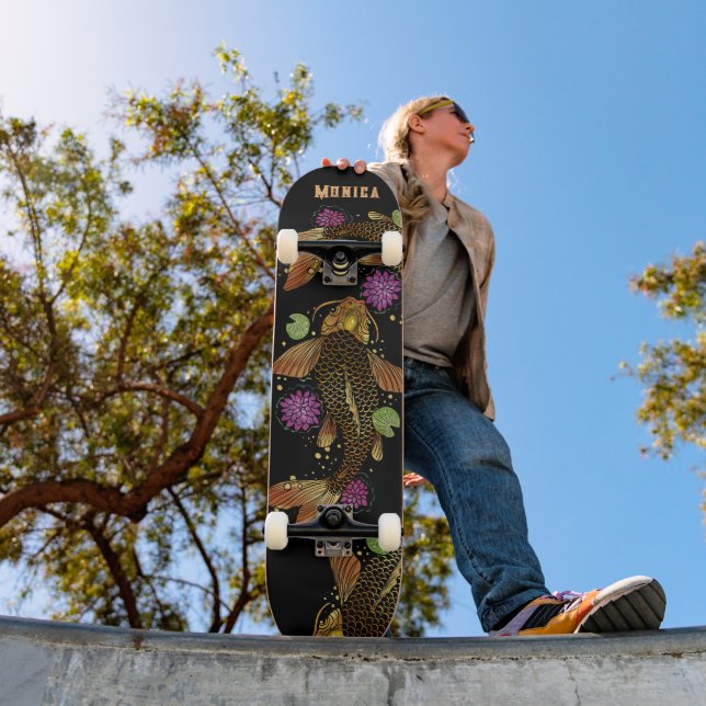  Personalised Name Koi Fish Skateboard (Outdoor 1)