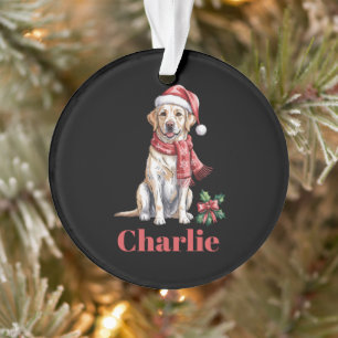 Personalised Name Labrador Retriever Christmas Ornament