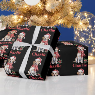 Personalised Name Labrador Retriever Christmas Wrapping Paper