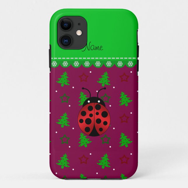 Personalised name ladybug plum trees stars Case-Mate iPhone case (Back)