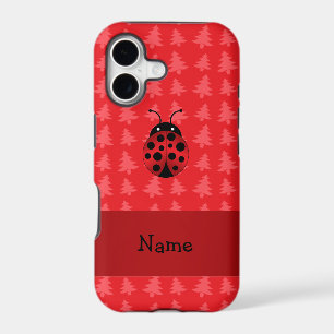 Personalised name ladybug red christmas trees