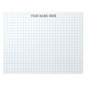 Personalised Name Large Graph Paper Notepad