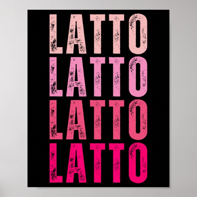 Personalised Name Latto I Love Latto Vintage  Poster (Front)