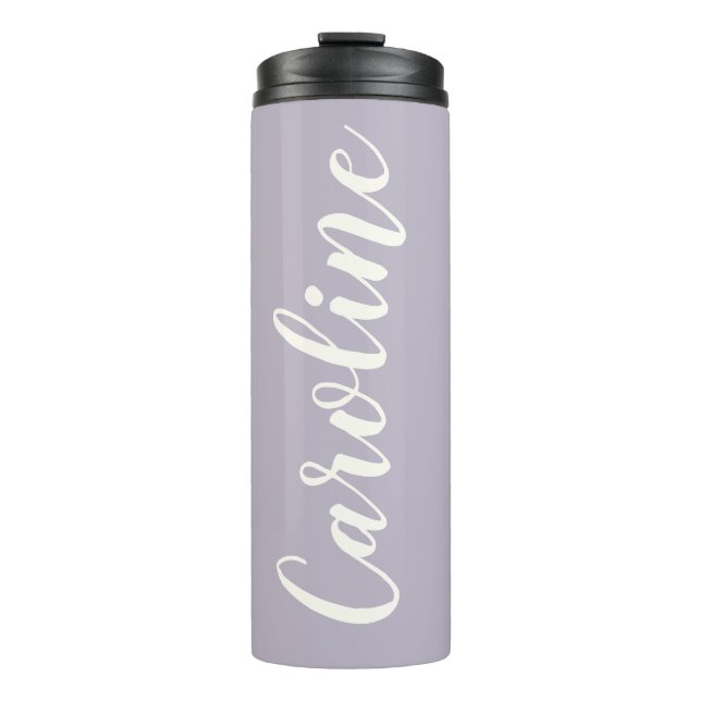 Personalised Name Lavender Bridal Party Gift Thermal Tumbler (Front)