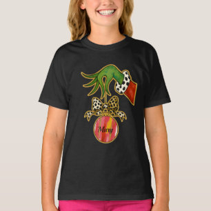 personalised Name Leopard Bow Parrot Ornament T-Shirt