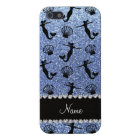 Personalised name light blue glitter mermaids