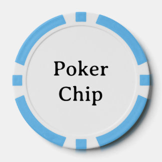 Personalised Name Light Blue Poker Chip