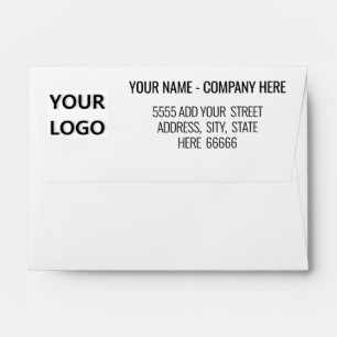 Personalised Name Logo Return Address Envelope