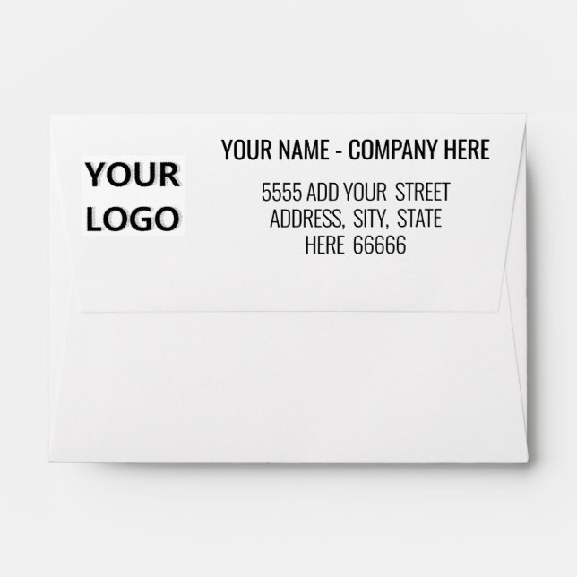 Personalised Name Logo Return Address Envelope (Back (Top Flap))
