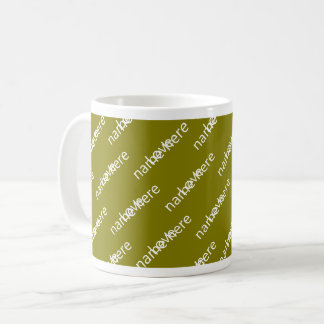 Personalised Name Love Elegant Pattern Olive Green Coffee Mug