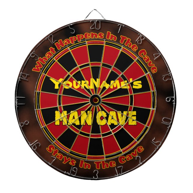 Personalised Name Man Cave Dartboard (Front)