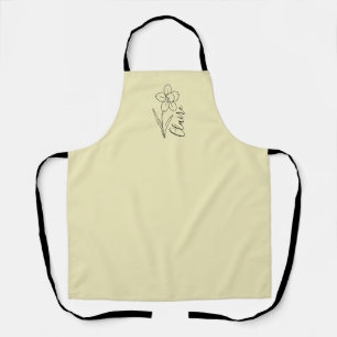 Personalised name March daffodil Birth Flower Apron