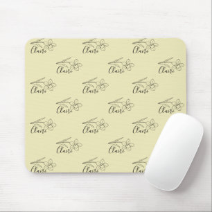Personalised name March daffodil Birth Flower Mouse Pad