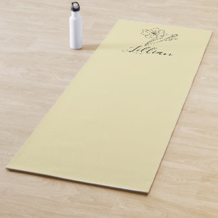 Personalised name March jonquil Birth Flower Yoga Mat