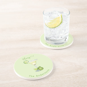 Personalised Name Margarita Cheers Coaster