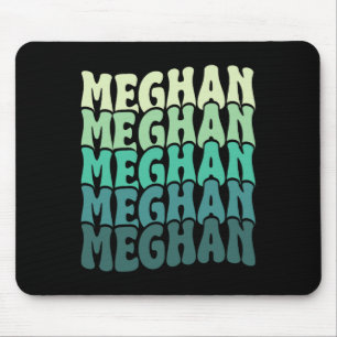 Personalised Name Meghan I Love Meghan Groovy 80's Mouse Pad