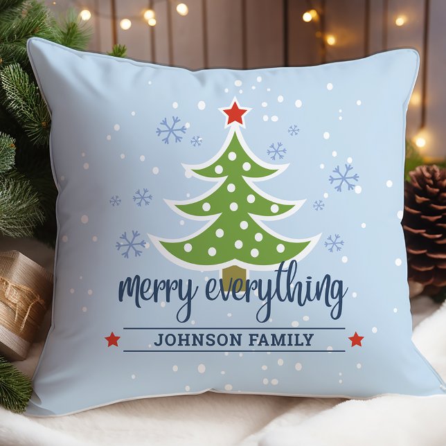 Personalised Name Merry Everything Christmas Cushion (Creator Uploaded)