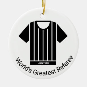 Personalised Name Message Referee Ornament