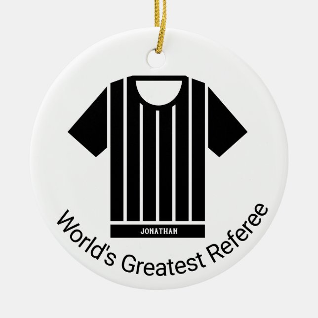 Personalised Name Message Referee Ornament (Front)
