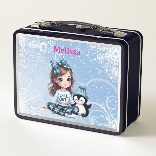Personalised name  Metal Lunchbox (Back)