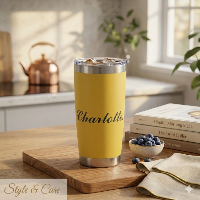 Personalised Name Metallic Gold Custom Insulated Tumbler (Personalized Name Metallic Gold Custom Insulated Tumbler)