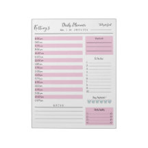 Personalised Name minimal daily planner Notepad