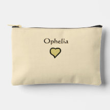 Personalised Name Minimal Heart Black & Cream