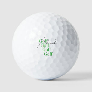 Personalised Name Modern Minimal Golf Balls