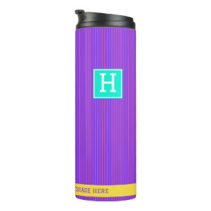 Personalised Name Modern Purple & Teal Tumbler