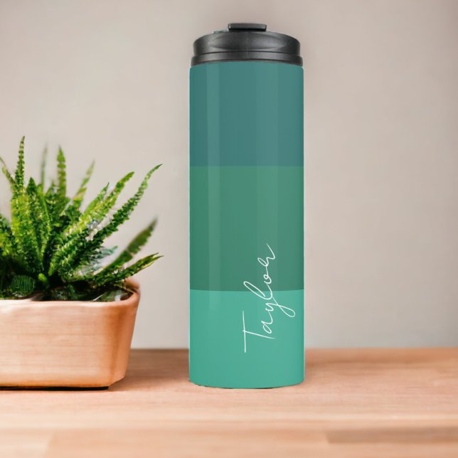Personalised Name Modern Simple And Trendy Thermal Tumbler (Personalized Name Modern Simple And Trendy Thermal Tumbler from Ricaso. Customize with your name)