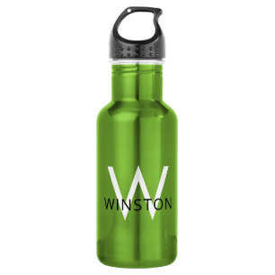 Personalised Name Modern Simple Monogram Sports 532 Ml Water Bottle