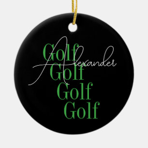 Personalised Name Modern Typography Ceramic Ornament