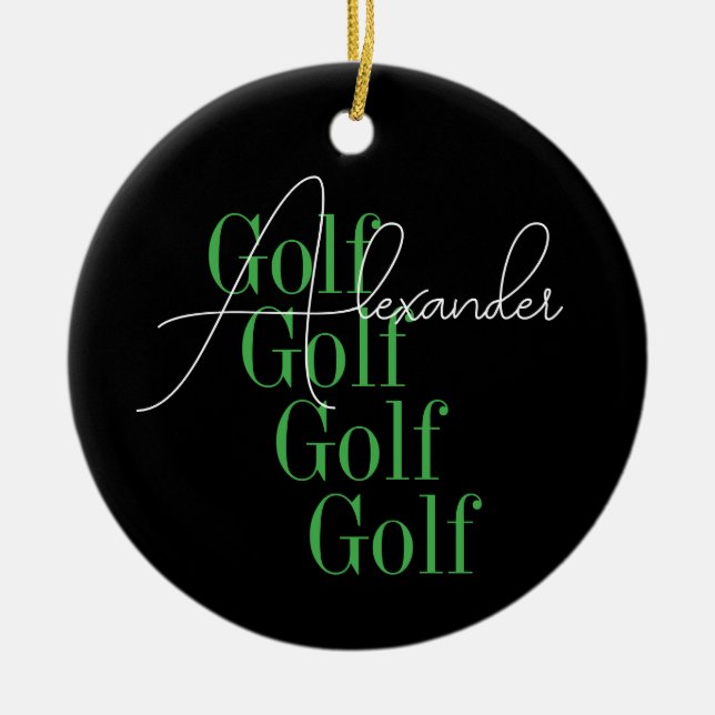 Personalised Name Modern Typography Ceramic Ornament (Front)