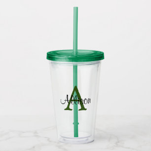 Personalised Name Monogram Acrylic Tumbler