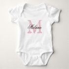 Personalised name monogram baby creeper jumpsuit