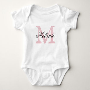 Personalised name monogram baby creeper jumpsuit