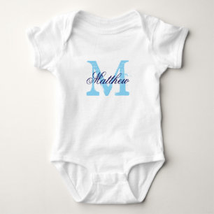 Personalised name monogram baby creeper jumpsuit