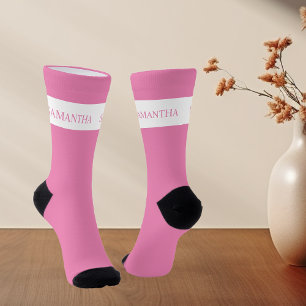 Personalised Name Monogram Basic Minimalistic    Socks