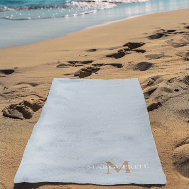 Personalised Name Monogram Beach Towel (Creator Uploaded)