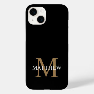 Personalised Name Monogram Black Case-Mate iPhone 14 Case